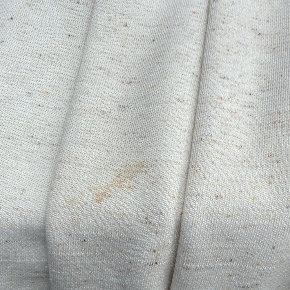 Vintage Cream Midi house Dress with brown accents speckled large 50’s - Picture 14 of 14